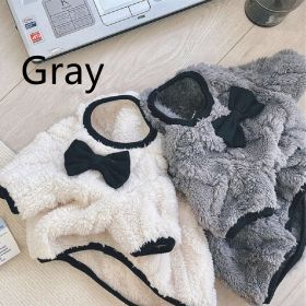 Hot Sale French Bow Tie Sweater Jarre Aero Bull Corgi Two Feet (Option: Gray-XL)