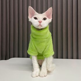 Thick German Mink Velvet Warm Bottoming Comfortable Cat Dog Clothes (Option: Light Green-XXL Recommended 12 145)