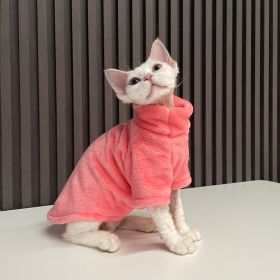 Thick German Mink Velvet Warm Bottoming Comfortable Cat Dog Clothes (Option: Jade Pink-XXL Recommended 12 145)