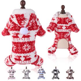 Puppy Clothes Super Soft Coral Fleece Pet Clothes Christmas Outfit (Option: Red-XL)