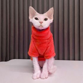 Thick German Mink Velvet Warm Bottoming Comfortable Cat Dog Clothes (Option: Red-XXL Recommended 12 145)